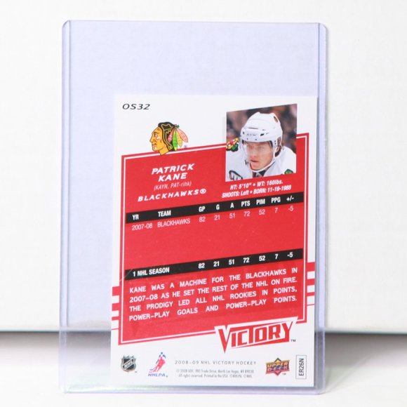 Patrick Kane Upper Deck Victory Jumbo 2008/09 Chicago Blackhawks #OS32 - Picture 2 of 2